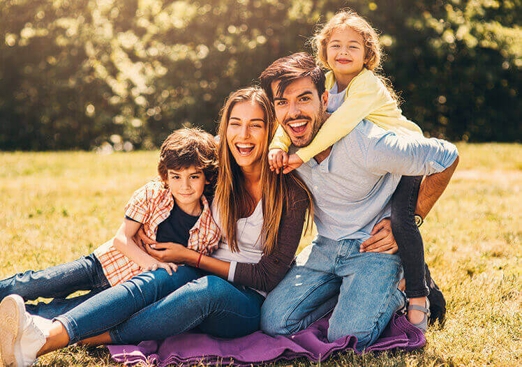 Family picture outside