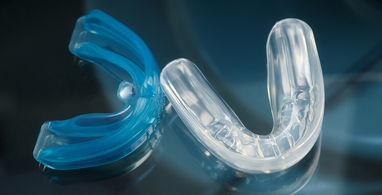 a pair of mouthguards